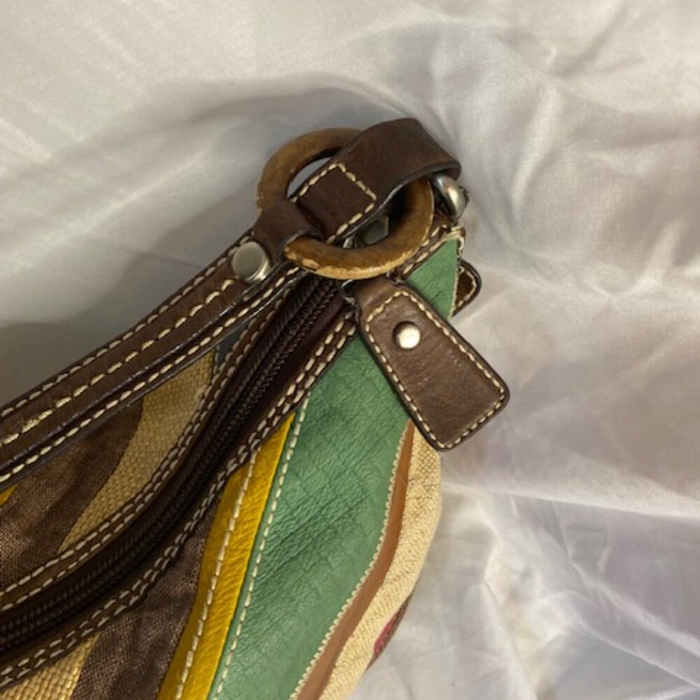 Fossil Multi-textured Striped Shoulder Hobo bag - Picture 5 of 11